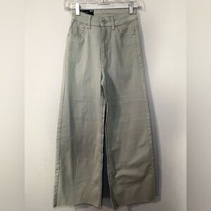 H&M Divided High Waist Wide Leg Bluish green jeans size 0 NWT